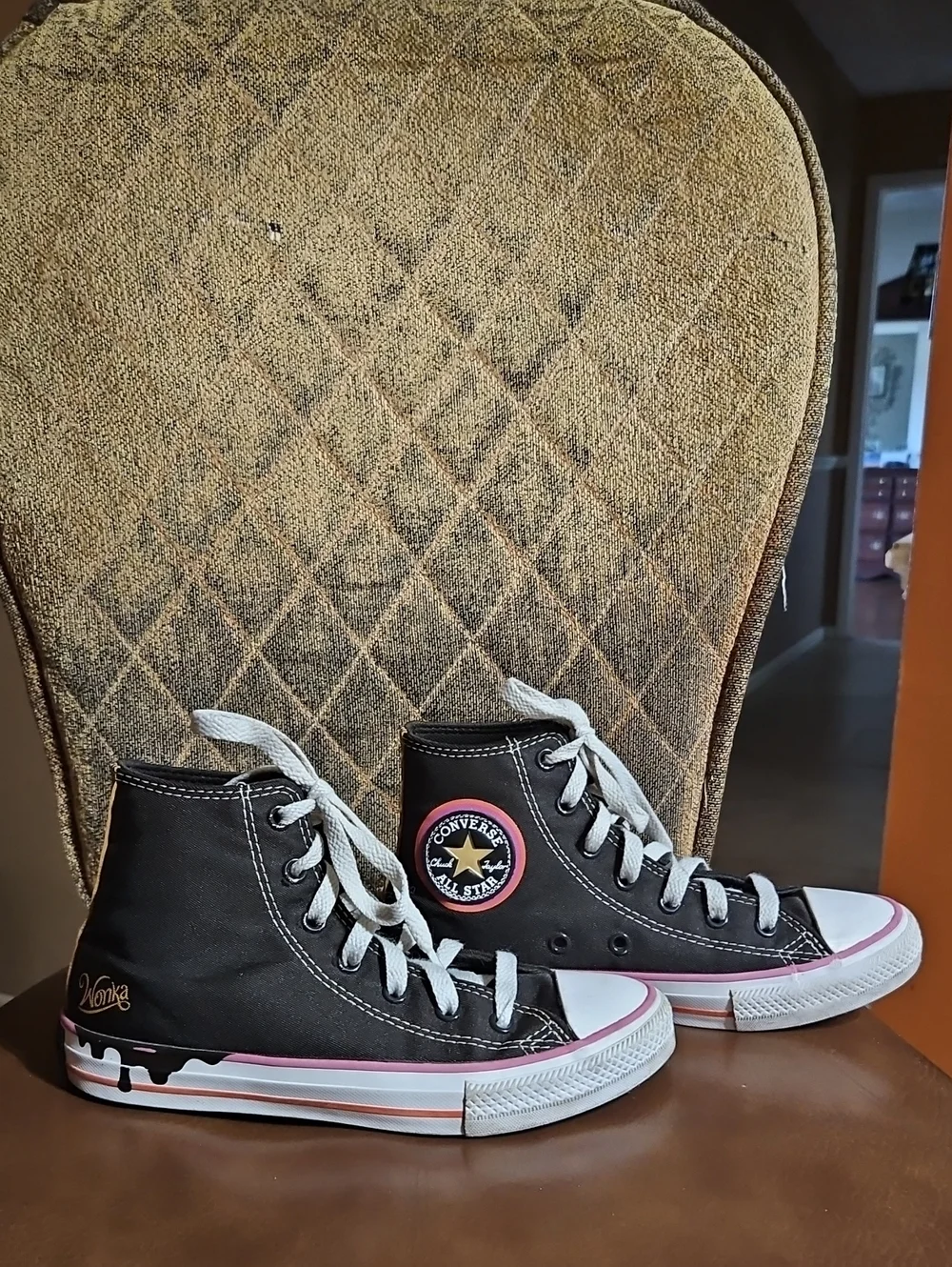 Converse X Willy Wonka Chuck Taylor All Star Hi Chocolate Drip High Top Sneakers